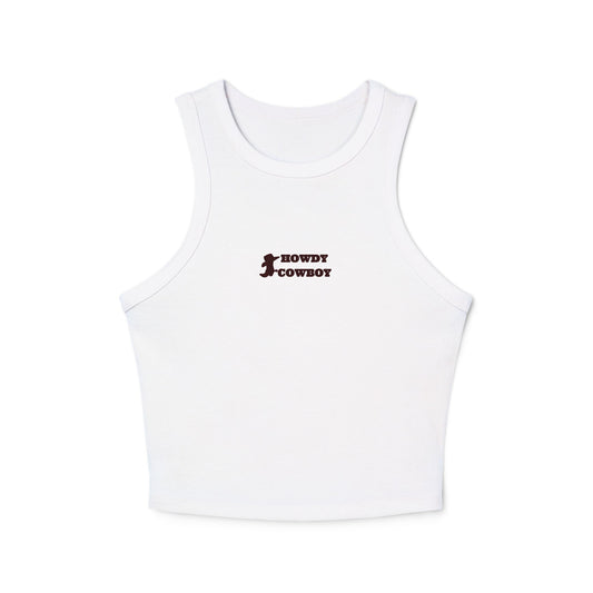 Howdy Cowboy Tank White