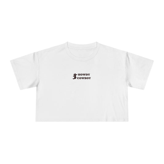 Howdy Cowboy Crop Tee